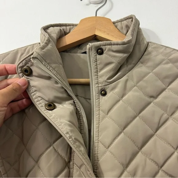 Lauren Ralph Lauren Diamond Quilted Mockneck Jacket Women’s Small Classic Preppy - Picture 6 of 14